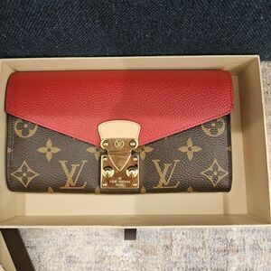 Louis Vuitton Red and Brown Wallet